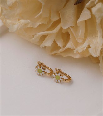 Mineli Papatya Çocuk Küpe