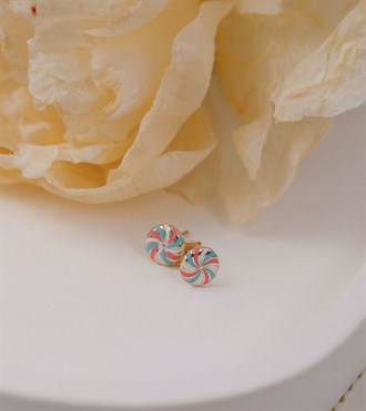 Mineli Rüzgar Gülü Çocuk Küpe