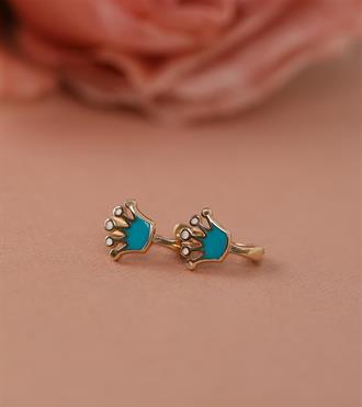 Mineli Taç Çocuk Küpe