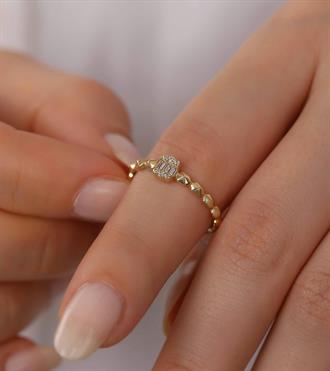 Mini Baget Piramit Yüzük