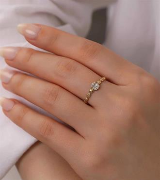 Mini Baget Piramit Yüzük