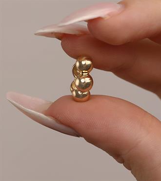 Mini Bombeli Top Top Küpe