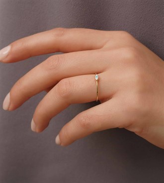 Beyaz Mini Göz Yüzük