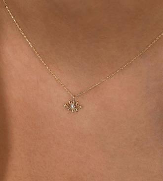 Mini Taşlı Kirpik Kolye