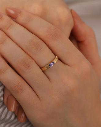 Mor Bagetli Pul Yüzük