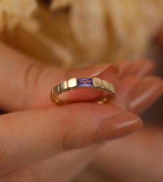 Mor Bagetli Pul Yüzük