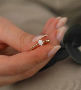 Opal Damla Taşlı Yüzük