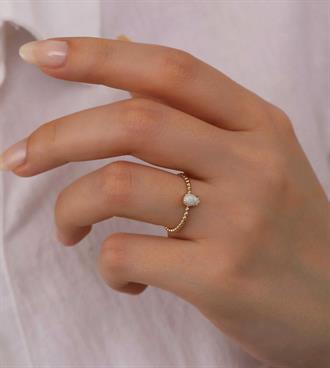 Opal Damla Taşlı Yüzük