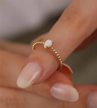 Opal Damla Taşlı Yüzük