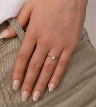 Opal Damla Taşlı Yüzük