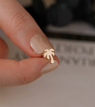 Palmiye Vidalı Küpe