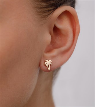 Palmiye Vidalı Küpe