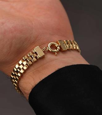 Plakalı Kordon Erkek Bileklik