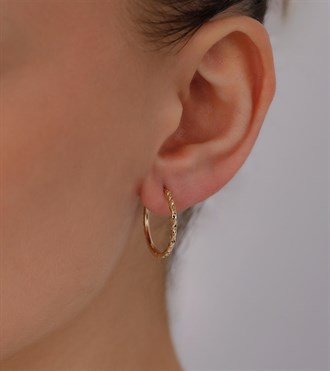 Prizma Desenli Halka Küpe