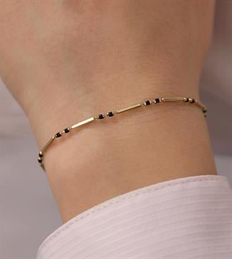 Renkli Mineli Çubuk Bileklik