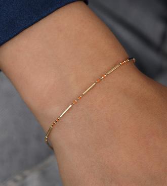 Renkli Mineli Çubuk Bileklik