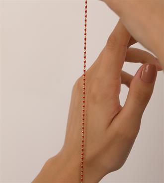 Renkli Mineli Silindir Bileklik