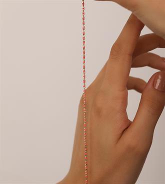 Renkli Mineli Silindir Bileklik