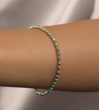 Renkli Mineli Toplu Bileklik