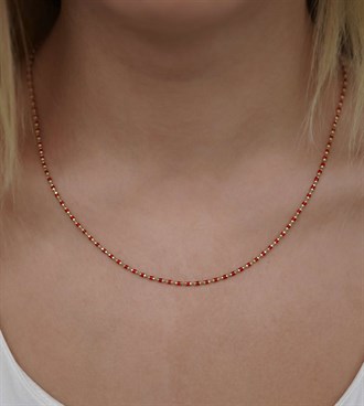 Renkli Mineli Silindir Kolye