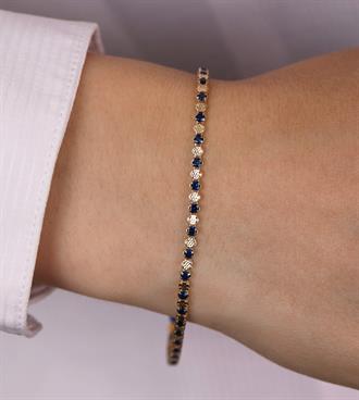 Renkli Taşlı Su Yolu Bileklik