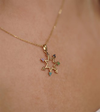 Renkli Yıldız Kolye