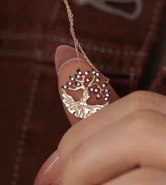 Rose Hayat Ağacı Kolye