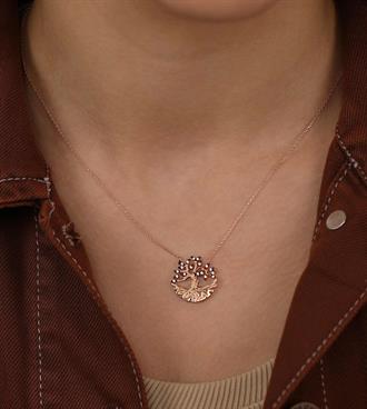 Rose Hayat Ağacı Kolye