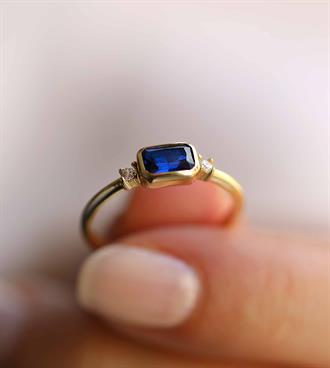 Lacivert Baget Yüzük