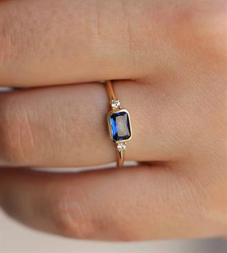 Lacivert Baget Yüzük