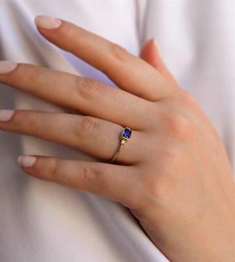 Lacivert Baget Yüzük