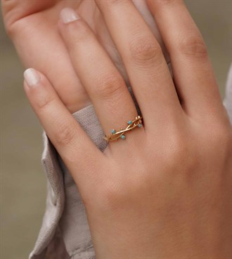 Firuze Sarmaşık Yüzük