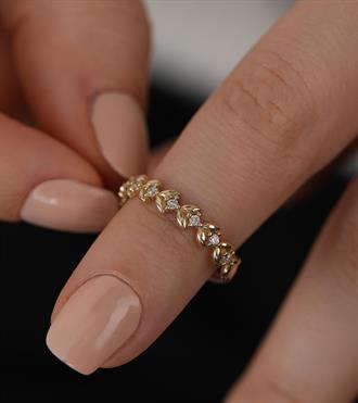 Sıralı Lale Yüzük-M