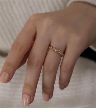 Sıralı Lale Yüzük-M