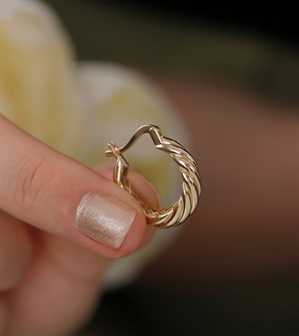 Süzme Burgu Halka Küpe