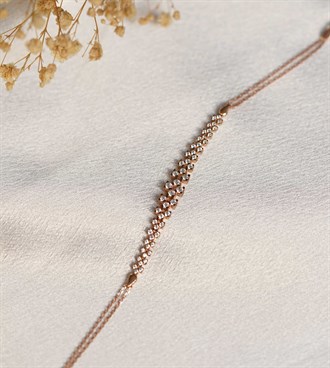 Süzme Taşlı Bileklik-Rose