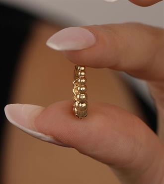 Süzme Top Top Halka Küpe