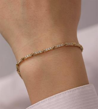 Taşlı Blok Sıralı Bileklik