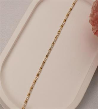 Taşlı Blok Sıralı Bileklik