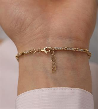 Taşlı Blok Sıralı Bileklik