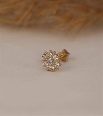 Taşlı Çiçek Piercing