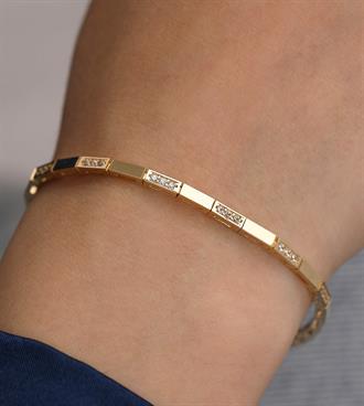 Taşlı Çubuk Sıralı Bileklik