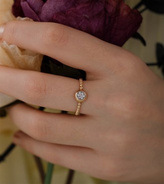 Taşlı Daire Top Top Yüzük