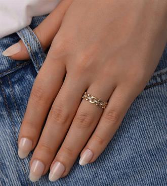 Taşlı Geçmeli Yüzük