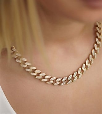 Taşlı Gurmet Zincir Kolye