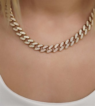 Taşlı Gurmet Zincir Kolye