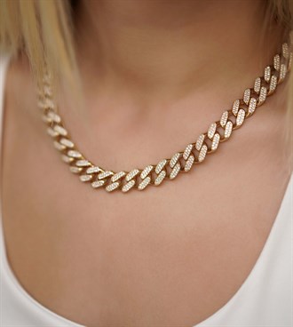 Taşlı Gurmet Zincir Kolye