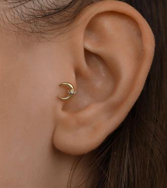 Taşlı Hilal Piercing (Tragus)