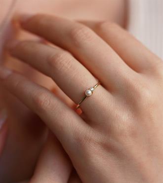 Taşlı İnci Yüzük