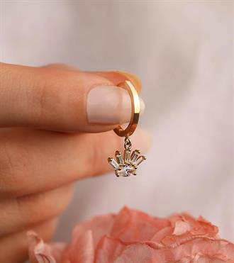 Taşlı Kirpik Küpe